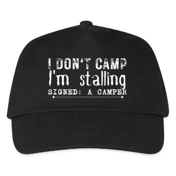 Dont Camp Im Stalling Camper Tee - Kids’ Baseball Cap - black - Front