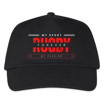 Rugby forever my sport my passion - Kids’ Baseball Cap - black - Front