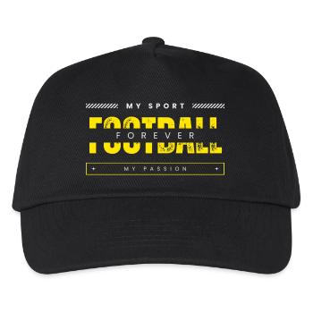 Football my sport my passion yellow - Kids’ Baseball Cap - black - Front