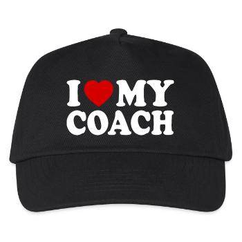 I love my coach - Kinder Basecap - Schwarz - Vorne