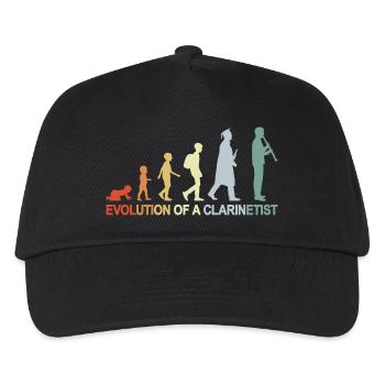 Klarinette Evolution - Kinder Basecap - Schwarz - Vorne