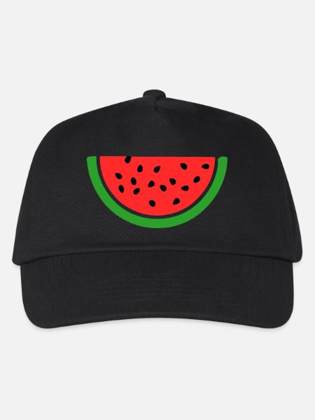 Wassermelone - Kinder Basecap - Schwarz