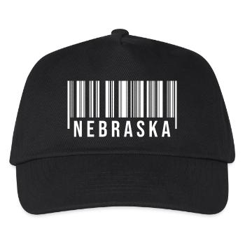Nebraska Barcode - Kinder Basecap - Schwarz - Vorne