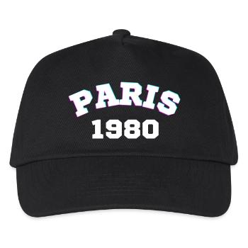 Paris 1980 Design - Kinder Basecap - Schwarz - Vorne