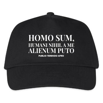 T-Shirt Homo sum humani nihil a me alienum puto - Kinder Basecap - Schwarz - Vorne