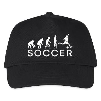 Fußball Evolution Soccer Mannschaft EM WM 2024 - Kinder Basecap - Schwarz - Vorne