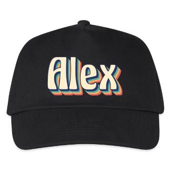 Alex t-shirt retro vintage t-shirt gift idea - Kids’ Baseball Cap - black - Front