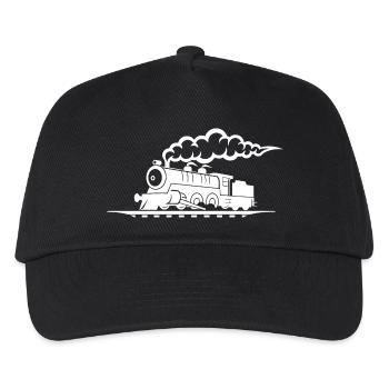 Dessin de chemin de fer - Casquette de baseball Enfant - noir - Devant
