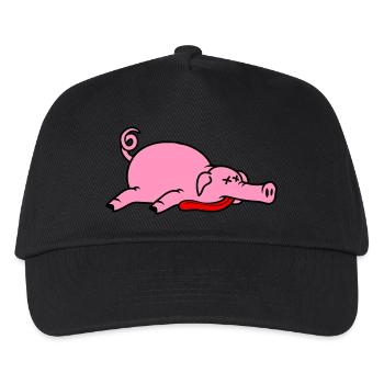 Unconscious Dead Pig Cricket Eating Meat - Kids’ Baseball Cap - black - Front