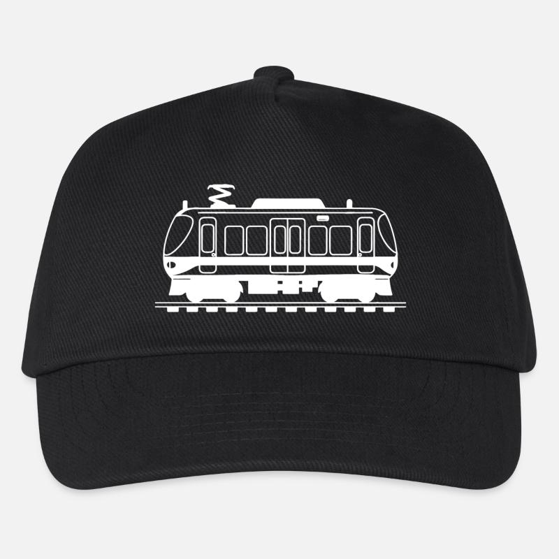 Eisenbahn Zeichnung - Kinder Basecap - Schwarz