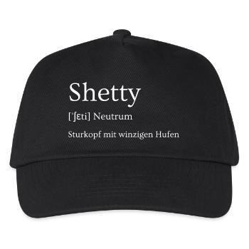 Shetty Shetlandpony Sturkopf winzigen mit Hufen - Kinder Basecap - Schwarz - Vorne