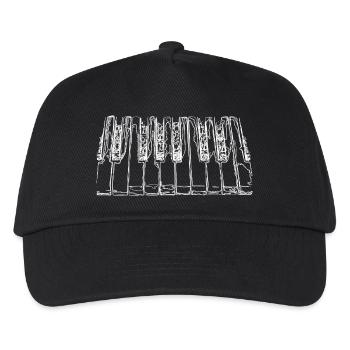 Touche de piano Pianiste - Casquette de baseball Enfant - noir - Devant