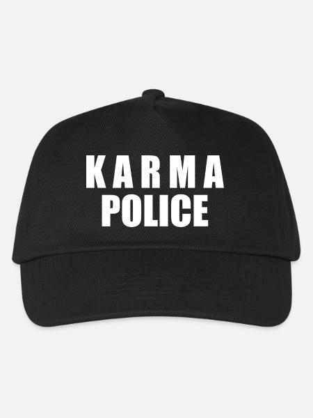Karma police - Kinder Basecap - Schwarz