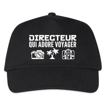 Voyageurs & Directeurs : Passion & Découverte - Casquette de baseball Enfant - noir - Devant