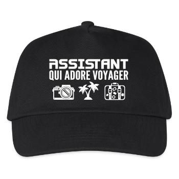 Voyageurs & Assistants : Passion & Découverte - Casquette de baseball Enfant - noir - Devant