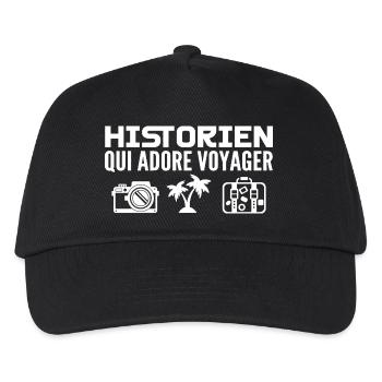Voyageurs & Historiens : Passion & Découverte - Casquette de baseball Enfant - noir - Devant