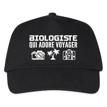 Voyageurs & Biologistes : Passion & Découverte - Casquette de baseball Enfant - noir - Devant