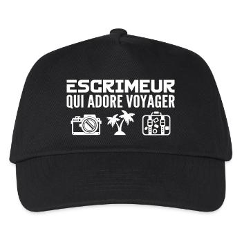 Voyageurs & Escrimeurs : Passion & Découverte - Casquette de baseball Enfant - noir - Devant