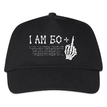 I Am 60 Plus Middle Finger - 61st Birthday - Kids’ Baseball Cap - black - Front