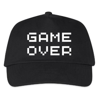 Retro-Gamer-Videospiele - Kinder Basecap - Schwarz - Vorne