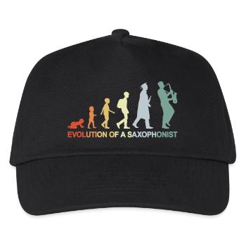 Vintage Saxophonist Evolution - Kinder Basecap - Schwarz - Vorne