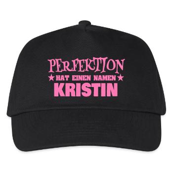 Kristin als Frauenname - Kinder Basecap - Schwarz - Vorne