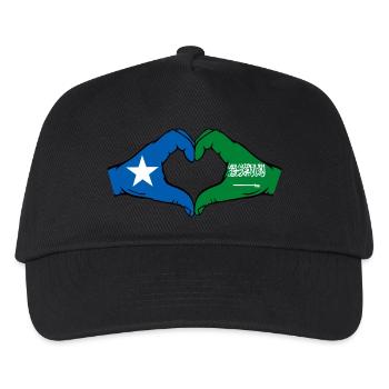Somalia Saudi Arabia Flag Hands Heart Shape - Kids’ Baseball Cap - black - Front