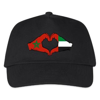 Maroc Émirats Arabes Unis Cœur - Casquette de baseball Enfant - noir - Devant