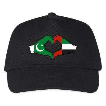 Pakistan Émirats arabes unis Cœur - Casquette de baseball Enfant - noir - Devant