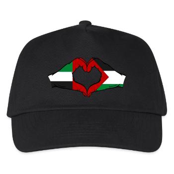 Émirats arabes unis Palestine Cœur - Casquette de baseball Enfant - noir - Devant