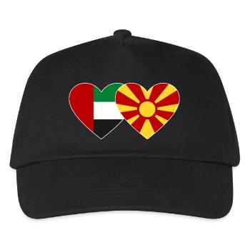 United Arab Emirates Macedonia Flag - Kids’ Baseball Cap - black - Front
