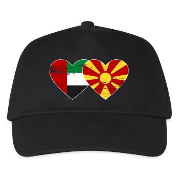 United Arab Emirates Macedonia Flag - Kids’ Baseball Cap - black - Front