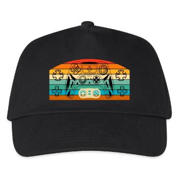 Vintage Retro Gaming Controller - Kids’ Baseball Cap - black - Front