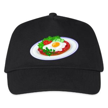 Traditionelles Englisches Frühstück - Kinder Basecap - Schwarz - Vorne