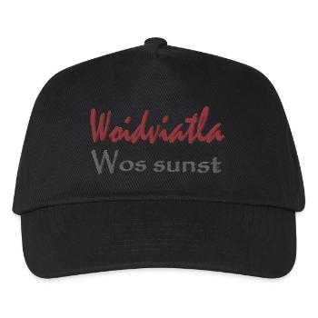 Woidviatla wos sunst - Kids’ Baseball Cap - black - Front