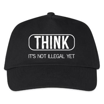Ich denke, es ist noch nicht illegal - Kinder Basecap - Schwarz - Vorne