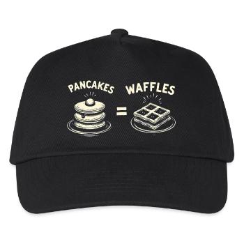 Pfannkuchen und Waffeln - Kinder Basecap - Schwarz - Vorne