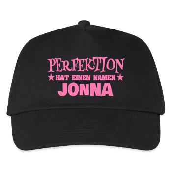 Frauenname Jonna - Kinder Basecap - Schwarz - Vorne