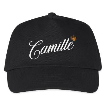 Camille Name für Frauen Kinder Kleinkinder - Camille - Kinder Basecap - Schwarz - Vorne