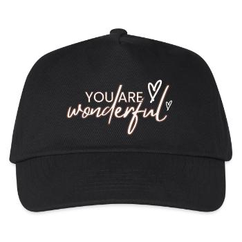 You are wonderful - Kids’ Baseball Cap - black - Front