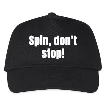 Spin do not stop! - Kinder Basecap - Schwarz - Vorne