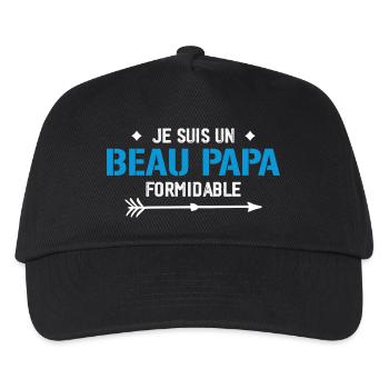 Ich bin ein großartiger Stiefvater - Schwiegervater-Geschenk - Kinder Basecap - Schwarz - Vorne