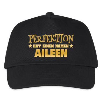 Frauenname Aileen - Kinder Basecap - Schwarz - Vorne