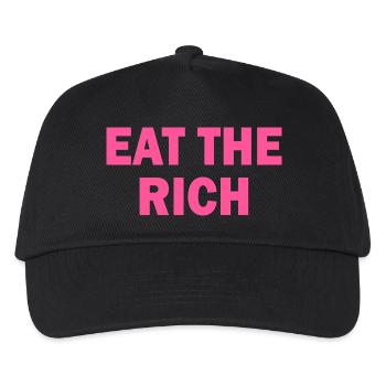 Eat the rich - Kinder Basecap - Schwarz - Vorne