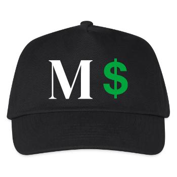 Buchstabe M Dollar - Kinder Basecap - Schwarz - Vorne