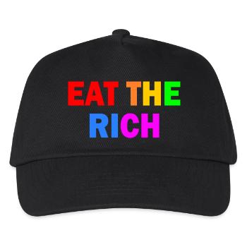 Eat the rich - Kinder Basecap - Schwarz - Vorne