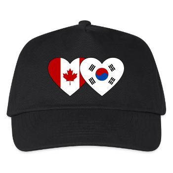 Drapeau du Canada Corée du Sud Coeur - Casquette de baseball Enfant - noir - Devant
