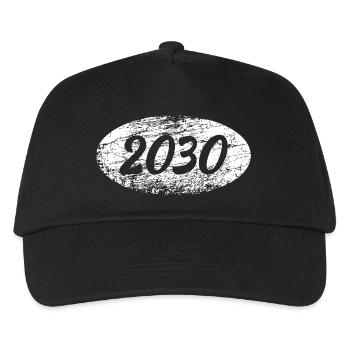2030 - Kids’ Baseball Cap - black - Front