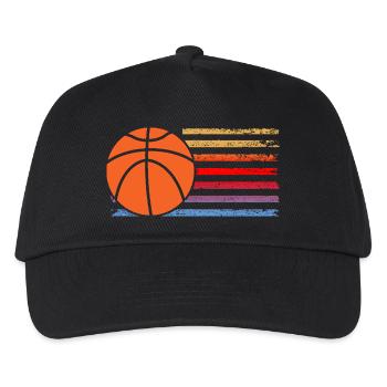 Basketballspieler Basketball - Kinder Basecap - Schwarz - Vorne