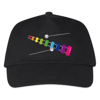 Xylophone arc-en-ciel – instrument de musique coloré - Casquette de baseball Enfant - noir - Devant